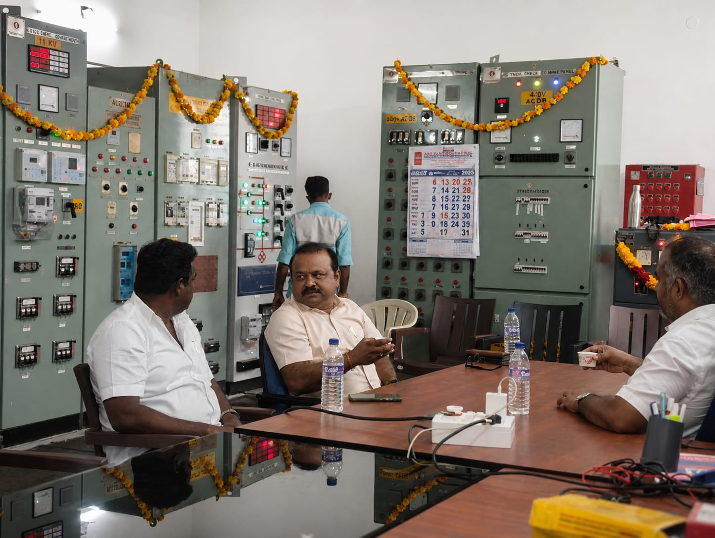 Team in control room